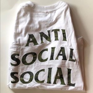 Anti social social club woody tee white small.